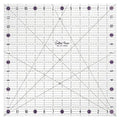 The Quilted Bear Quilting Rulers - Transparent Acrylic Non Slip Quilting, Patchwork & Sewing Ruler with Clear Black Lines & 30, 45 & 60 Degree Angles for Perfect Accuracy & Precision (12.5" x 12.5")