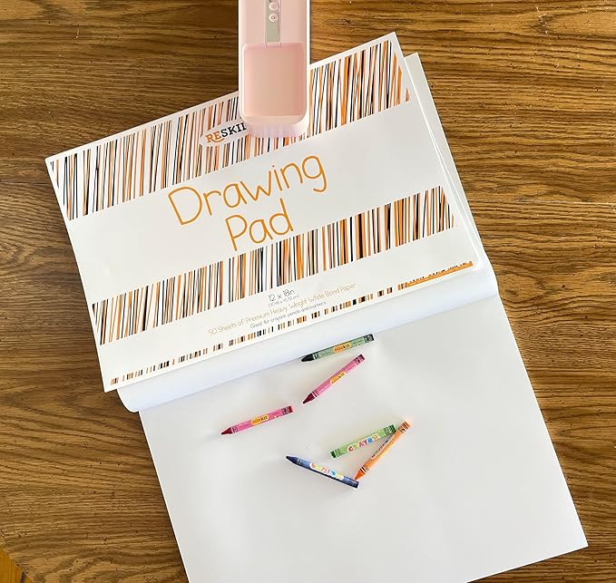 Reskid Drawing Paper Pad (12 x 18 inches) - 50 Sheets, 2-Pack Coloring Art Pads, Sketch (12x18 (2PACK))