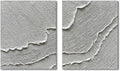 NANKAI Art Hand-Drawn Abstract Oil Painting with White Texture. Romantic sea Wave Landscape Painting. Decorative Art Piece for Home or Office Wall. 20x24 inches x 2
