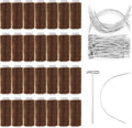 Mandala Crafts Weave Needle and Thread for Extensions – 24 Rolls of Brown Weaving Thread for Hair Sew in with 70 T Pins & Curved Needles for Wig Making and Hair Weft