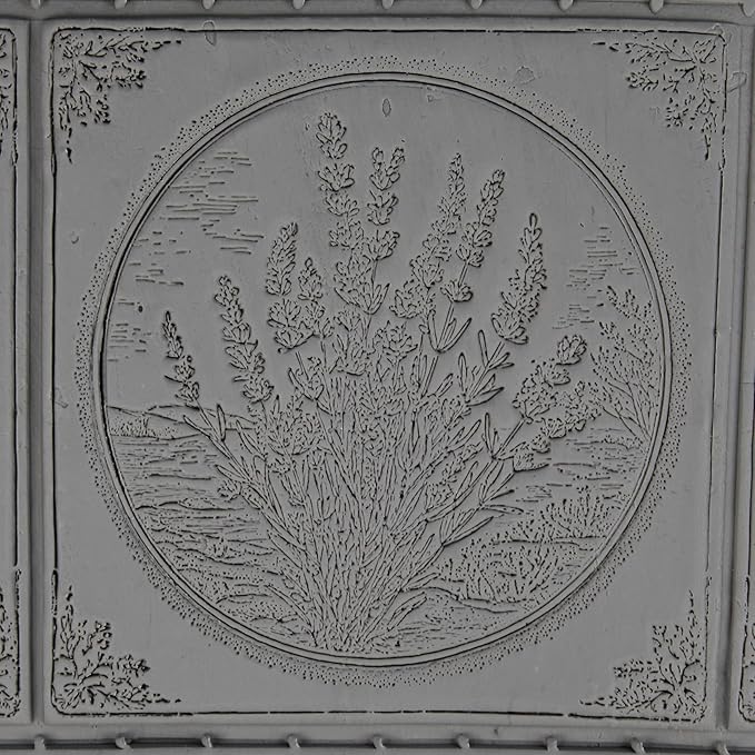 Lavender Clay Texture Roller (4") - Flower Set #02 - Embossing Pattern Roller for Polymer & Ceramic Clay, Pottery & Crafts