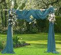 Warm Home Designs Wedding Arch Draping Fabric Bundle Has 2 216 Inch (18 Feet) Scarves in Dusty Blue Fabric for Ceremony or Wedding Decoration. AD D Blue & D Blue 216”
