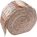 Hanjunzhao Jelly Roll Fabric Strips for Quilting, Crafting, and Sewing, 42 Strip Jelly Rolls Fabric Clearance, Soft Cotton for Blanket, Rug, Upholstery, Home Decor, and Purse Making, Light Coffee