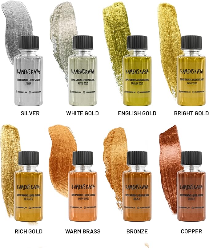Liquid White Gold Leaf Paint - Alcohol Based Fast Drying White Gold Liquid Leaf, 0.68 fl oz (20 ml)