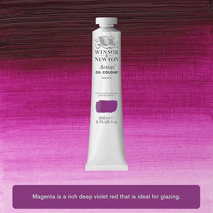 Winsor & Newton Artists' Oil Color, 200ml (6.75 oz) Tube, Magenta