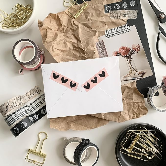 ZYNSHE Washi Tape Set of 16 Rolls of 15 mm Wide Cute Decorative Washi Tape for Journaling, Scrapbook, Washy Crafts, Bullet Journals, Planners, DIY Décor, Gift Wrapping, Craft Supplies (Vintage)