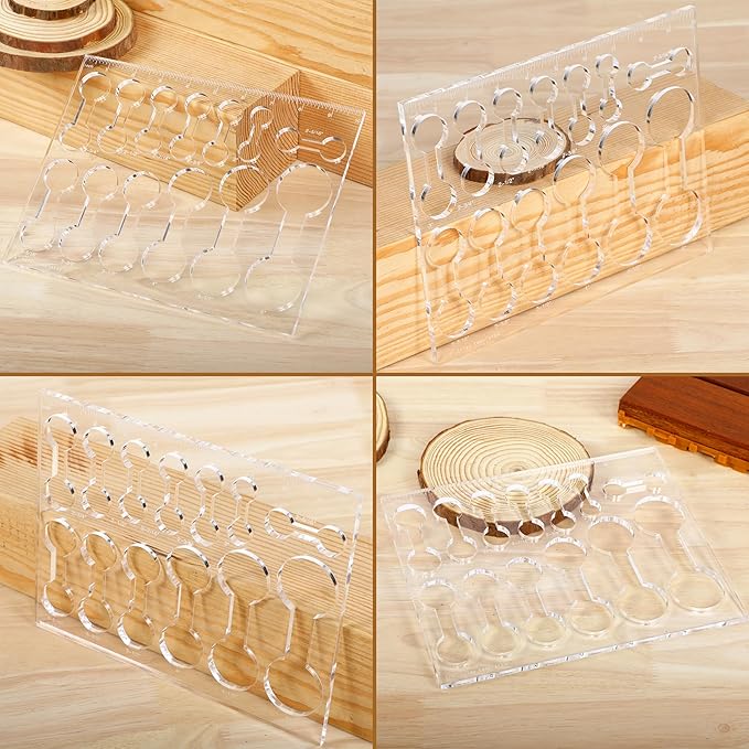 Router Templates for Woodworking,Router Jig Dumbbell Inlay Templates Decorative,13-in-1 DogBone Router Templates(10 * 7.8 inches)