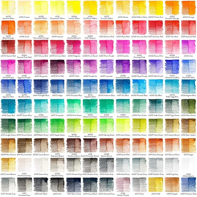 ARTEZA Watercolor Pencils Set of 120 Water-Soluble Colored Pencils for Blending, Layering, Painting, Lightfast Pigments with Soft Cores in Tin Case, Art Supplies for Adults, Artists, Holiday Gift Set