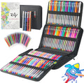 202 Pack Gel Pen For Adults Coloring Books, 104 Artist Pens Include 100 Colored Pens, 4 Metallic Sparkle Pens With 98 Refills, Fine Tip Metallic Gel Pen for Drawing Journaling Craft Art Supplies