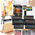 VISWIN Professional All-in-One Art Painting Kit with Aluminum & Beech Wood Easel, 96 Acrylic, Watercolor & Oil Paint Set, Canvas, Painting Set with Complete Art Supplies for Adult, Artist, Beginner