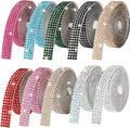 Bedazzling Strips, 10-Yard Rhinestone Ribbon Self Adhesive, 10-Rolls Rhinestone Strips for DIY Craft, Rhinestones Tape Self Adhesive