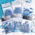 Alideco 120pcs Scrapbook Stickers Vintage Ice Crystal Waves Water Drops Scrapbooking Junk Journal Crafts Embelishment Decoration Stickers (wujieshuiyu)