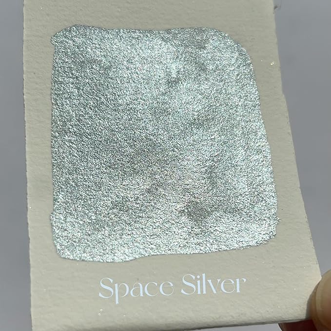 CSY art gallery Metallic Handmade Watercolor Paint Full Pans Space Silver - Shimmer -Glitter-Metal Watercolors Choose Your Color