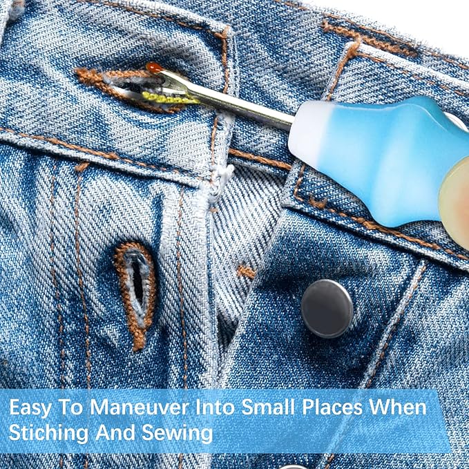 Lhedon Seam Ripper 3 PCS, Seam Rippers for Sewing, Ergonomic Grip, Colorful Large Thread Stitch Remover Tool Handy Stitch Rippers for Sewing Crafting Removing Hems and Seams，Thanksgiving Gifts