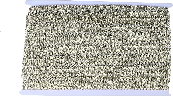 Gimp Braid Trim, 0.7 Inch / 10M(10.9 Yards) Fabric Trim for Curtains, Upholstery, Sewing, Hand DIY Crafts, Costume and Home Decorative（Dark Beige）
