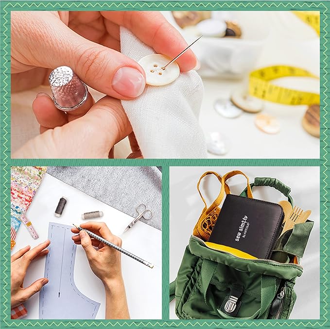 ARTIKA Sewing Kit for Adults and Kids (94 PCS) - Small Beginner Set w/Multicolor Thread, Needles, Scissors, Thimble & Clips - Emergency Repair and Travel Kits - Sewing Accessories and Supplies