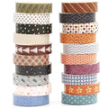 YUBBAEX 20 Rolls Basic Patterns Washi Tape Set Skinny Masking Creative Decorative Tapes, Designer's Selection (Collection 2-Enchantment)