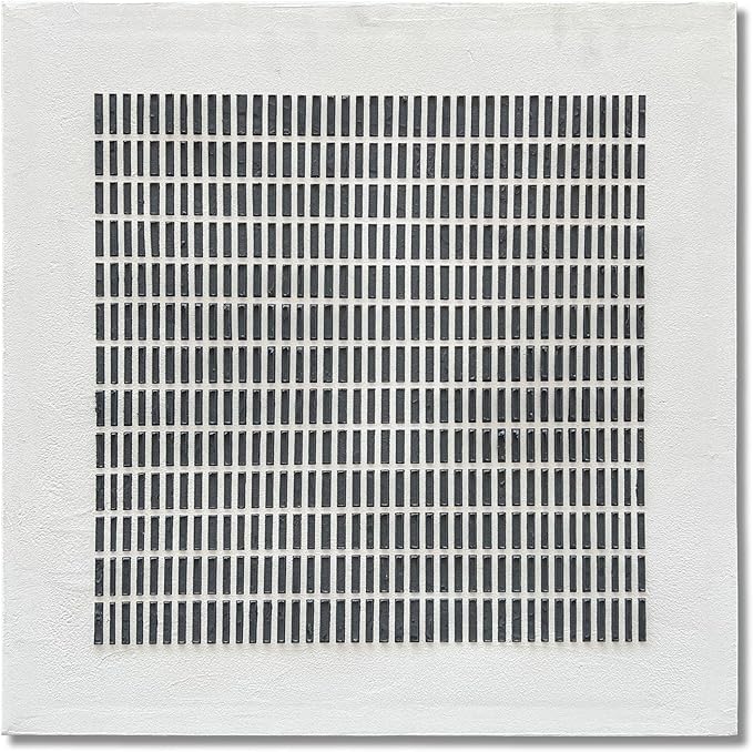 NANKAI Art Hand-Painted Black and White Three-Dimensional Texture Abstract Art Contemporary Minimalist Canvas Oil Painting, Living Room, Corridor, Office Wall Decoration Art, 24x24 inches