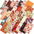 Tudomro 70 Pcs 10 x 10 Inch Fall Quilting Fabric Squares Pumpkin Maple Leaf Fabric Bundles Turkey Sunflower Printed Precut Patchwork Materials for Thanksgiving Harvest DIY Crafts Cloths Handmade