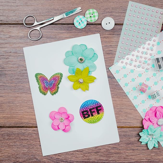 StickerBeans® Rhinestone Stickers – 1st Edition Collection 12-Pack, 2” x 2” Unique Sparkly Cut-to-Shape for Collecting, Trading, Decorating Laptops, Phone Cases, Scrapbooks, for Kids & Teens
