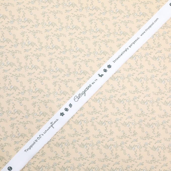 Tinyspool & Co. 100% American Cotton Fabric – 3 Yard Cut Quilting Fabric – Prewashed Preshrunk Yardage for Quilt Backing Borders Binding Sewing Crafts – Cottagecore No.14 – Meadowlark Yellow