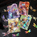 Yoksas 80Pcs Holographic Vintage Dragonfly Stickers - Waterproof Transparent Insect Scrapbook Craft Decorative Stickers for Junk Bullet Journals,Planners,Album