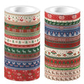 12 Rolls of Christmas Theme Washi Tape, Xmas Ugly Sweater Decorative Masking Tape for Note Taking Supplies, Scrapbooking, DIY Crafts, Gift Wrap Supplies