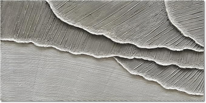 NANKAI Art Hand Painted Wave Landscape Oil Painting Modern Abstract White Art Painting 24x48 inch Abstract Wall Art Deco