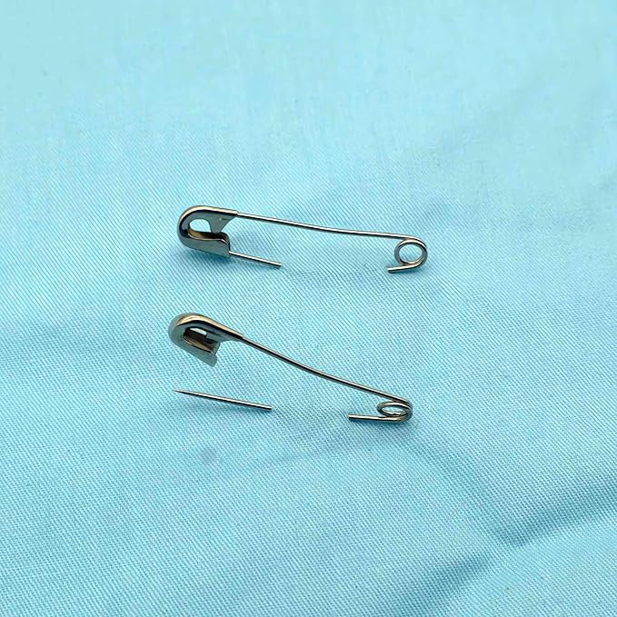 Curved Safety Pins for Quilting, Basting Pins, Size 2, 100-count