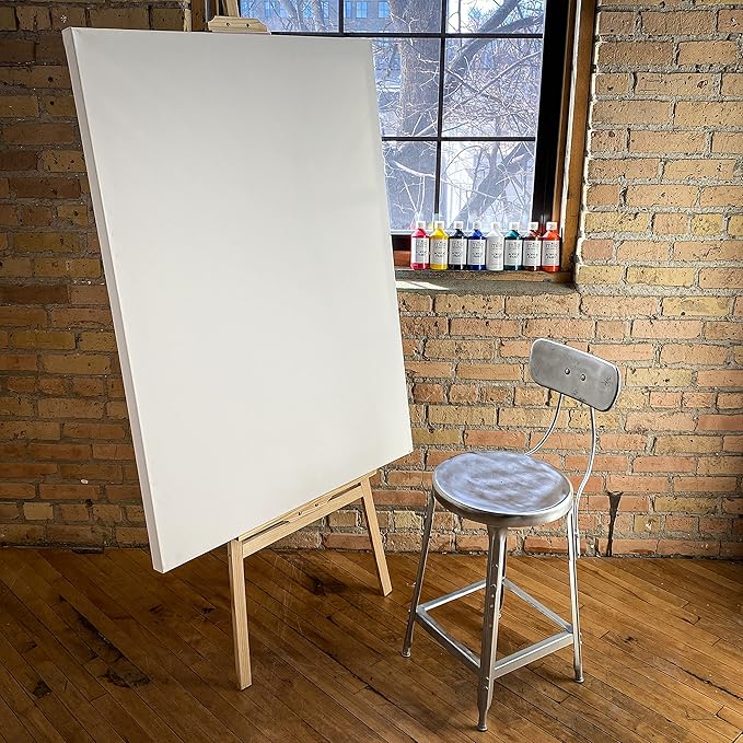 milo Stretched Artist Canvas | 36x48 inches | 2 Pack | 1.5” inch Thick Gallery Profile | 15 oz Primed Large Canvases for Painting, Ready to Paint Art Supplies for Acrylic, Oil