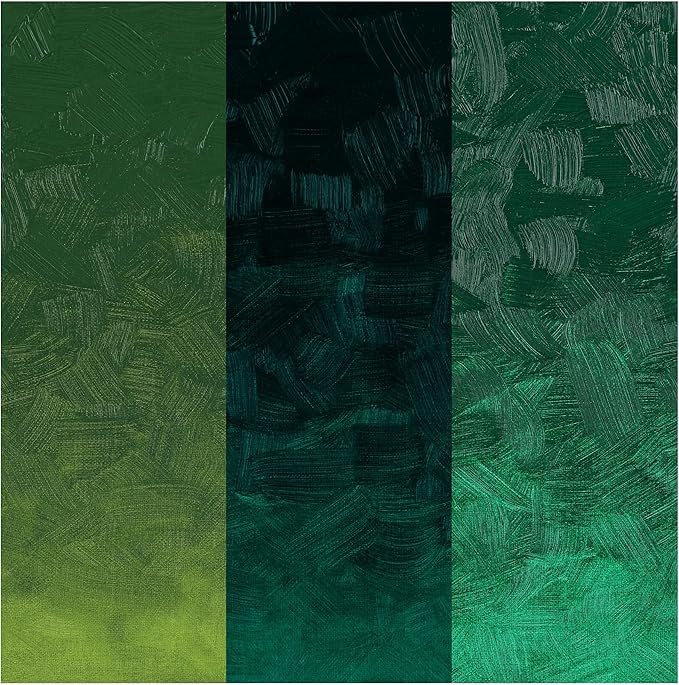 Tusc & Pine Artist Oil Paint - Greens, Set of 3 40 ml, Non-Yellowing, Rich & Creamy Consistency, Maximum Pigment Load, Small Batch Milled Oil Paints Made in the USA for Professional Artists