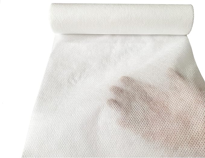 HimaPro No Show Invisible Mesh Machine Embroidery Stabilizer Roll - Light to Medium Weight 1.8 Ounce(12 inch x 10 Yard) - Made of Embossed Nylon