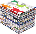 Hanjunzhao 21Pcs Cartoon Dinosaur Fat Quarters Fabric Bundles 18 x 22 Inch, Animal Print Cotton Quilting Fabric Squares for Quilting, Sewing, Blanket, Quilts, Home Decor, and Crafts, Dinosaurs