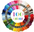 ATDAWN Rainbow Color Embroidery, Cross Stitch Threads, Bracelets, Crafts Floss, 100 Count