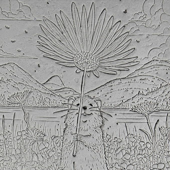 Windy Weather Collection Clay Texture Rollers 4-Pack (4") - Storybook Set #01 - Embossing Pattern Rollers for Polymer & Ceramic Clay, Pottery & Crafts