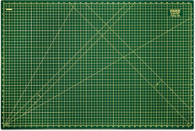VViViD Green Self-Healing 16” x 22” Inches Rotary Cutting Mat Gridded & Ruled Reversible Professional Grade for Arts, Crafts, Quilting, Sewing, Scrapbooking, Cropping Photos and Drafting Projects