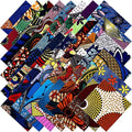 Tudomro 100 Pieces 10 x 10 Inches Cotton Fabric Squares Patchwork Quilting Fabric Bundles Layer Precut Quilt Material for DIY Craft Sewing Cloths Handmade Accessories(African)