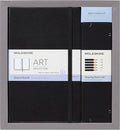 Moleskine Art Collection Sketching Kit - Sketchbook Large + Drawing Pencils Set, Large, Plain, Black, Hard Cover (5 x 8.25) 104 Pages