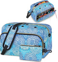 IBFUN Crochet Yarn Knitting Bag 2 Pcs Yarn Storage Organizer Crocheting Bags for Beginners with Shoulder Strap for Knit Accessories Needles Hooks