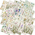 HunnmingRe 20 Pcs 10''x10'' Wildflower Quilting Fabric Square Wildflower Quiltted Fabric Bundle Multicolor Precuts Printed Patchwork Supplies for Holiday DIY Sewing Craft