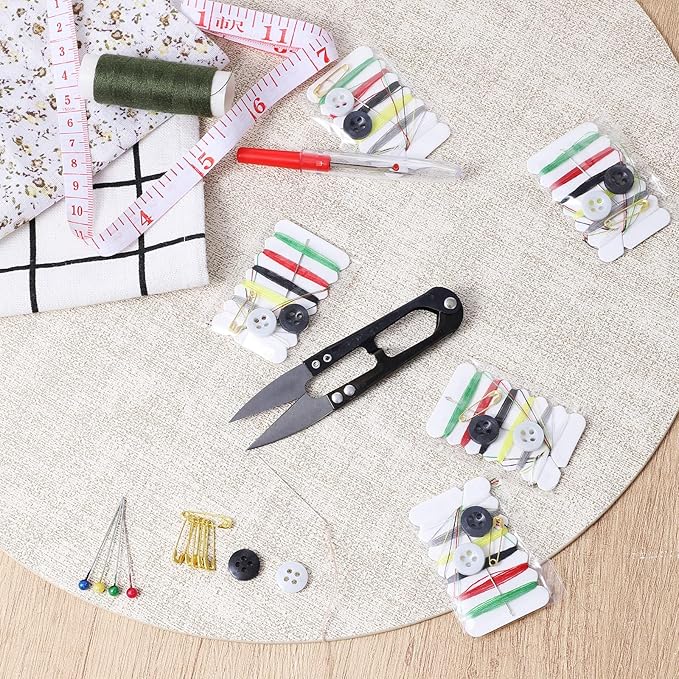 100 Sets Individual Travel Sewing Kit, Mini Sewing Kit for Basic Sewings Repair, Needle and Thread Kits for Emergency Wedding Day, Compact Sewings Kits Travel Essentials with Needles, Threads, Button