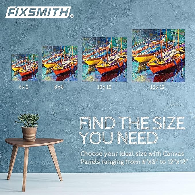 FIXSMITH Canvas for Painting 14 Pack - 5 x 7 Inch Painting Canvas Panel Boards - 100% Cotton Primed Canvases - Super Value Pack Art Supplies- Artist Canvas Board for Acrylic, Oil & Tempera Painting