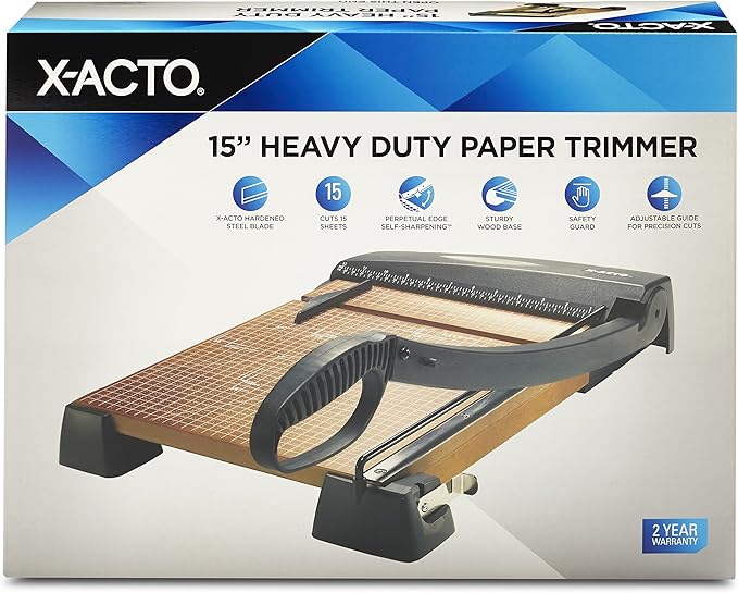 X-ACTO Heavy Duty Wood Guillotine Trimmer 15 Inches