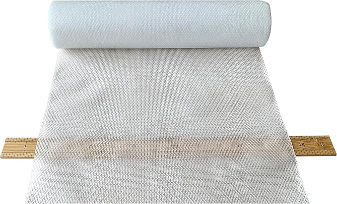 HimaPro No Show Invisible Mesh Machine Embroidery Stabilizer Roll - Light to Medium Weight 1.8 Ounce(12 inch x 10 Yard) - Made of Embossed Nylon