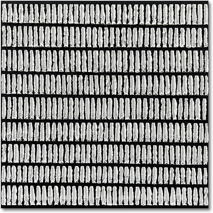 Art White Striped Abstract Art Oil Painting in Modern Minimalist Style. Suitable for use as a Home Decoration Item for Display on The Walls of Living Room, Bedroom or Corridor. 24x24 inches