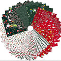 Christmas Layer Cake Fabric Bundles,10x10 Inch Precut Quilting Squares,100% Cotton Craft Fabric with 14 Holiday Patterns(42Pcs)