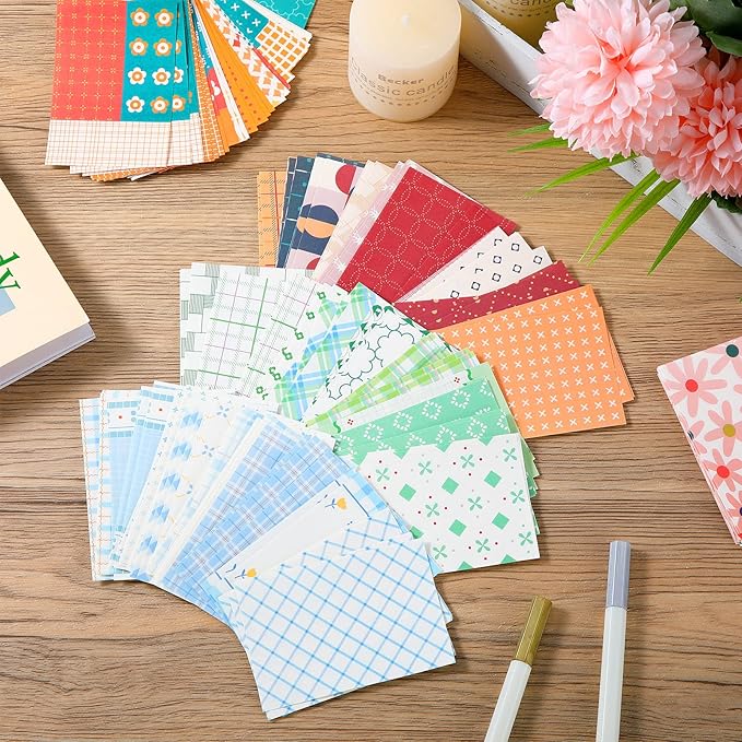 500 Sheets Vintage DIY Scrapbook Aesthetic Paper Supplies Decorative Paper Material for DIY Scrapbook Journal Photo Album Crafts(3.35 x 2.17 Inches,Stylish Style)