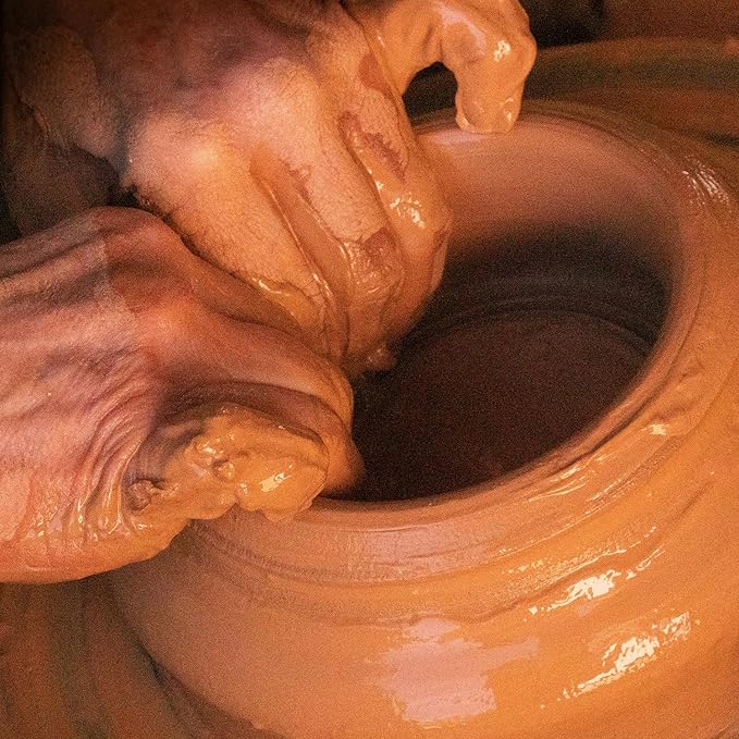 50 lbs Low Fire Pottery Clay - Terra Cotta, Cone 06. Earthware Potters Throwing Clay.Ideal for Wheel Throwing,Hand Building,Firing and More,Pottery Clay for Sculpting,Beginners and Advance
