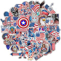 BEATRI USA 4th of July Stickers 50Pcs American Patriotic Independence Day Vinyl Waterproof Decor & Party Favors for Laptop, Water Bottle, Skateboard... | Non-Repeating Decals, High-Definition Print