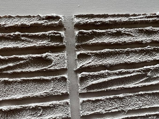 NANKAI Art White Thick Texture Abstract Art Oil Painting 30x60 Inches Large Contemporary Minimalist Art Home Wall Decoration